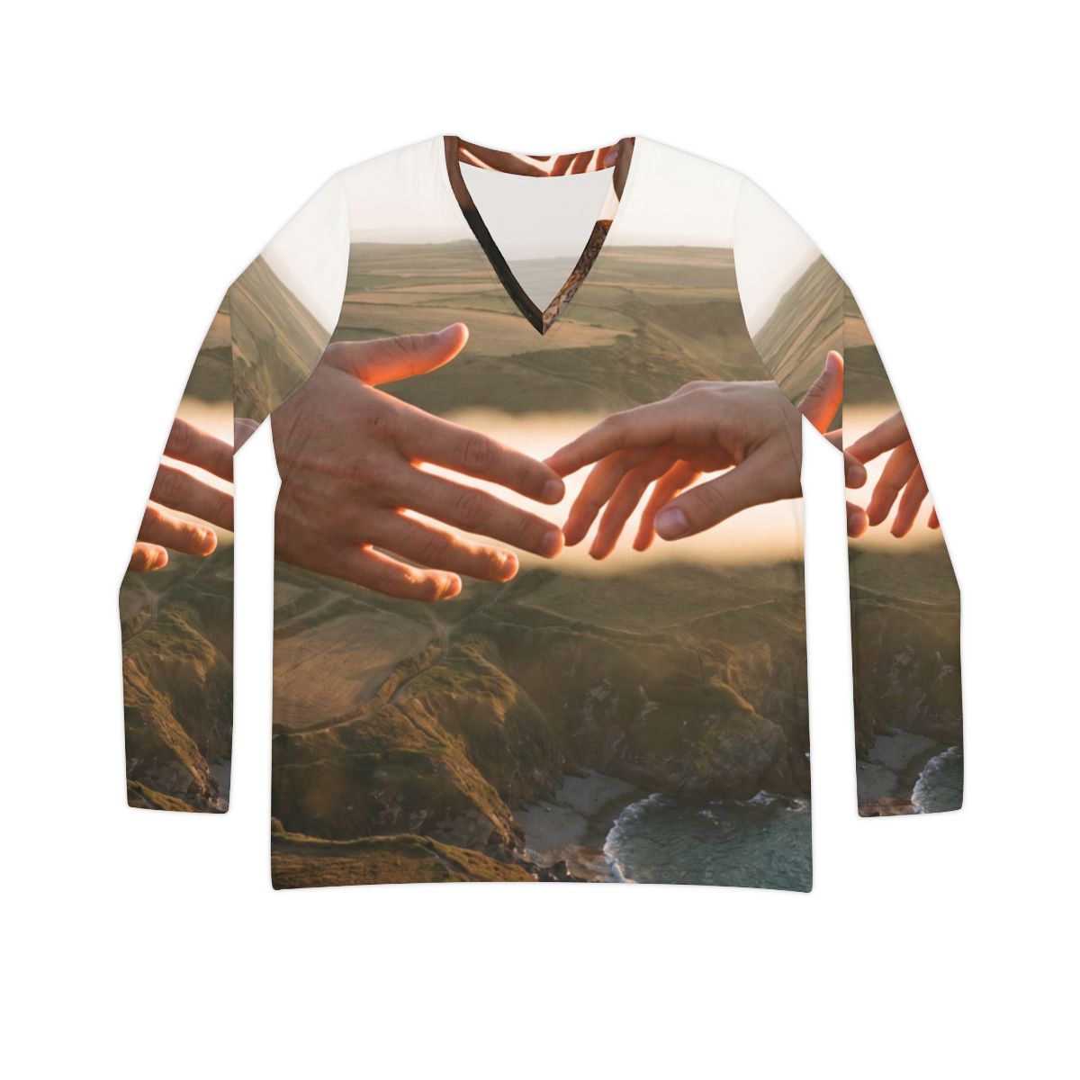 Women's Long Sleeve V-neck Shirt - The Infinite Touch |... |...