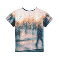 Camiseta deportiva infantil con paisaje de lluvia