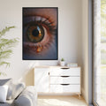 Matte Canvas, Framed - Amber Iris Reflection Fine Art Print...
