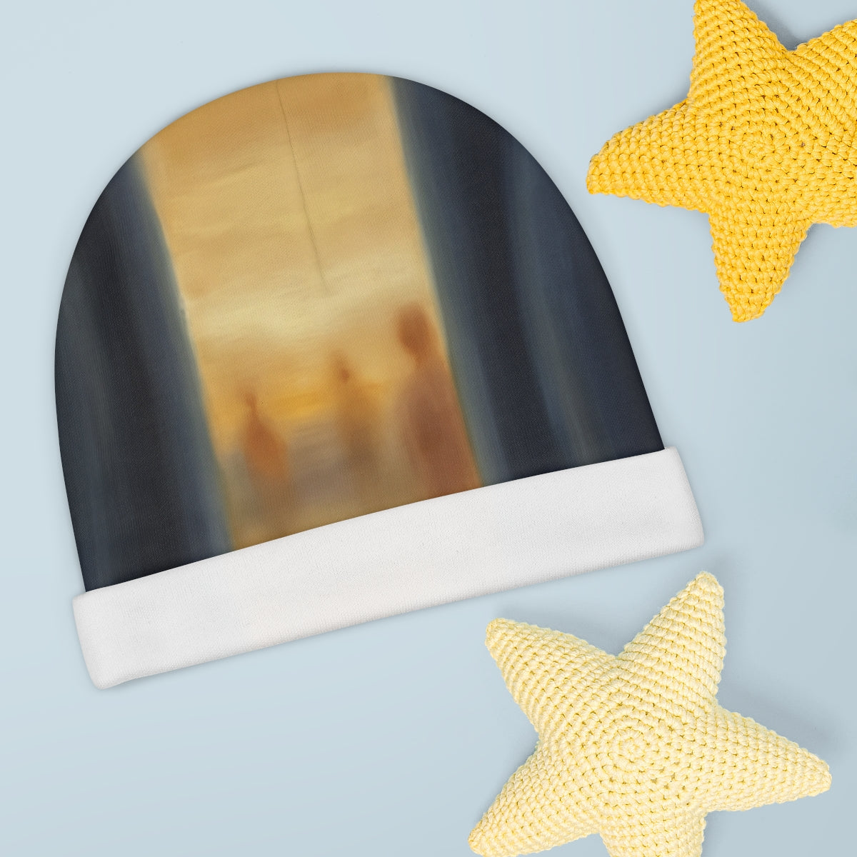 Baby Beanie with Sunset Art Horizon