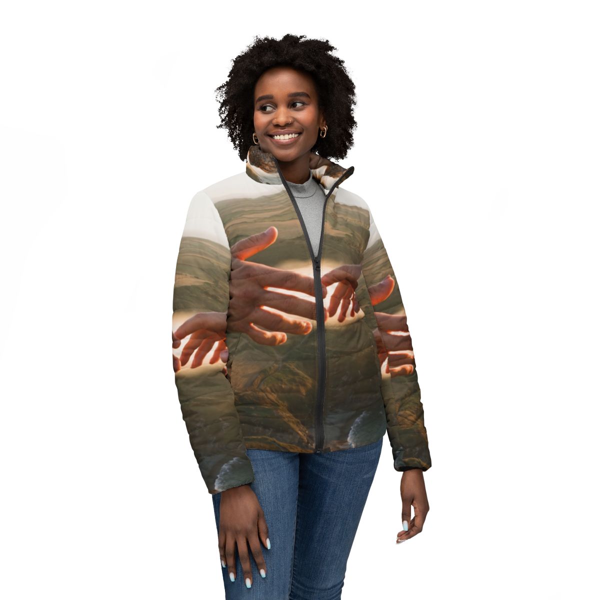 Women's Puffer Jacket - The Infinite Touch | Ethereal... |...