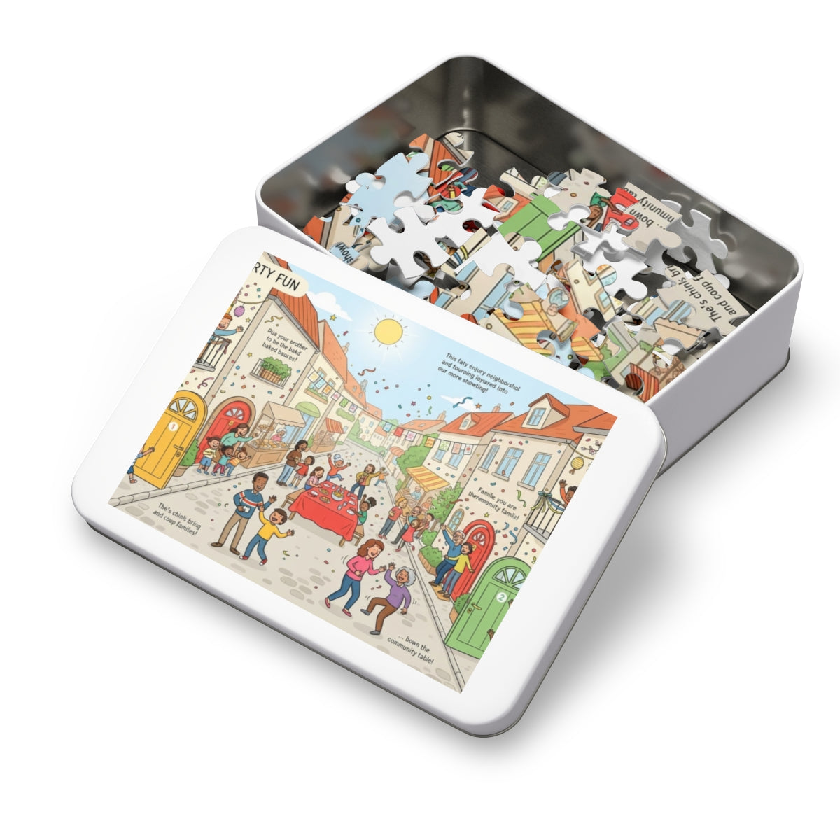 Jigsaw Puzzle with Tin - Street Party Fun Storybook... |...