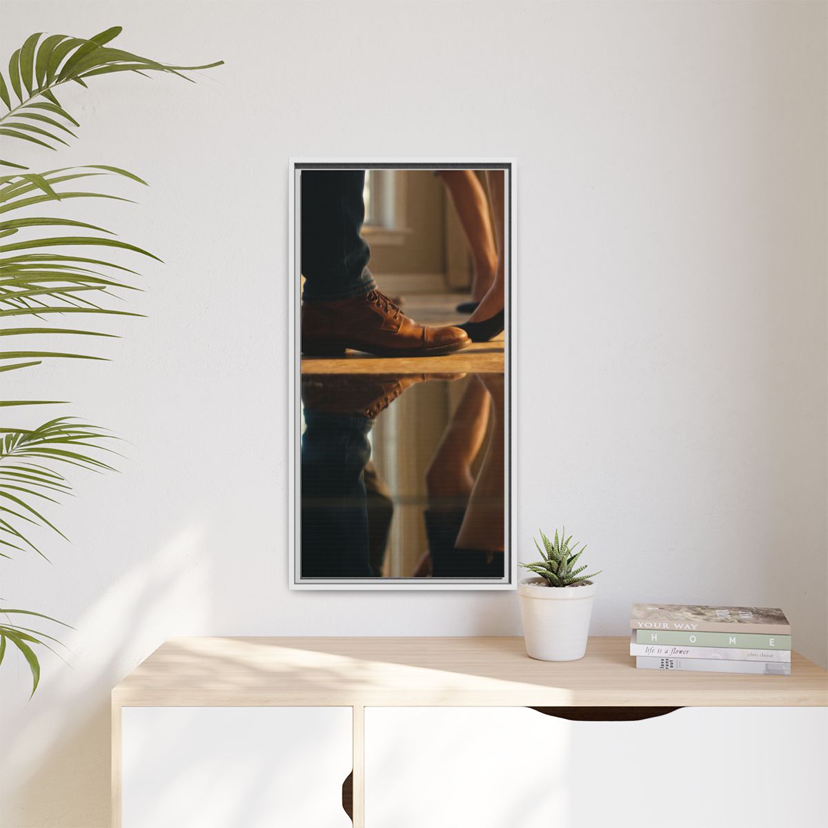 Matte Canvas, Framed - Golden Hour Reflections Cinematic Art...