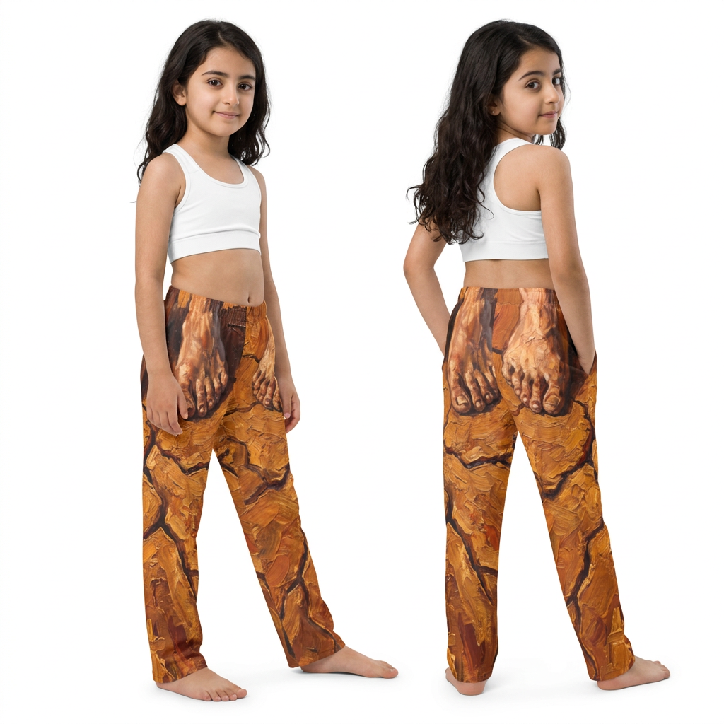 Kids Lounge Pants Terracotta Earth Art