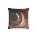 Poly Velvet Pillow - Amber Iris Reflection Fine Art Print |...