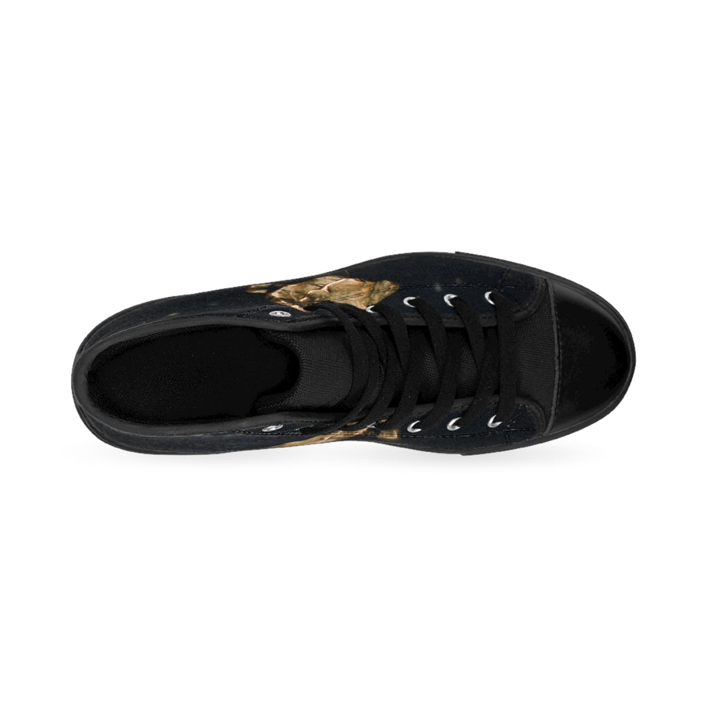 Women's Classic Sneakers with Bronze Stone Art