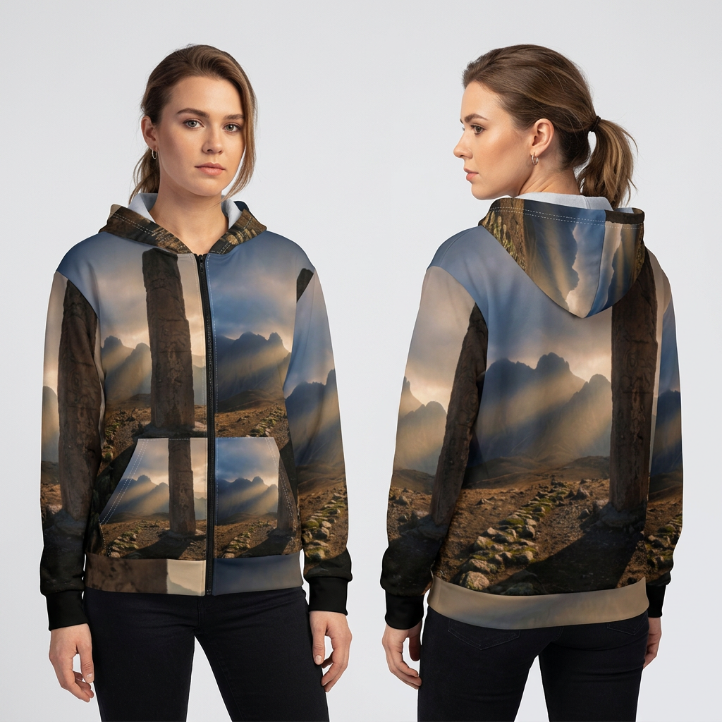 Unisex Zip Hoodie - Mystic Peaks