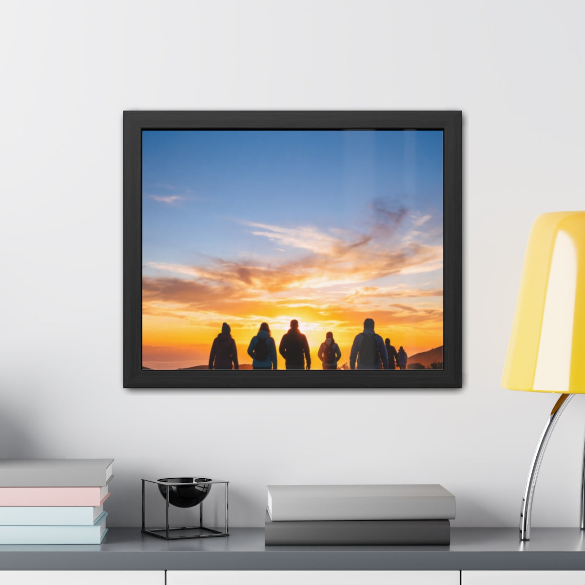 Framed Poster - Sunset Silhouette — Landscape