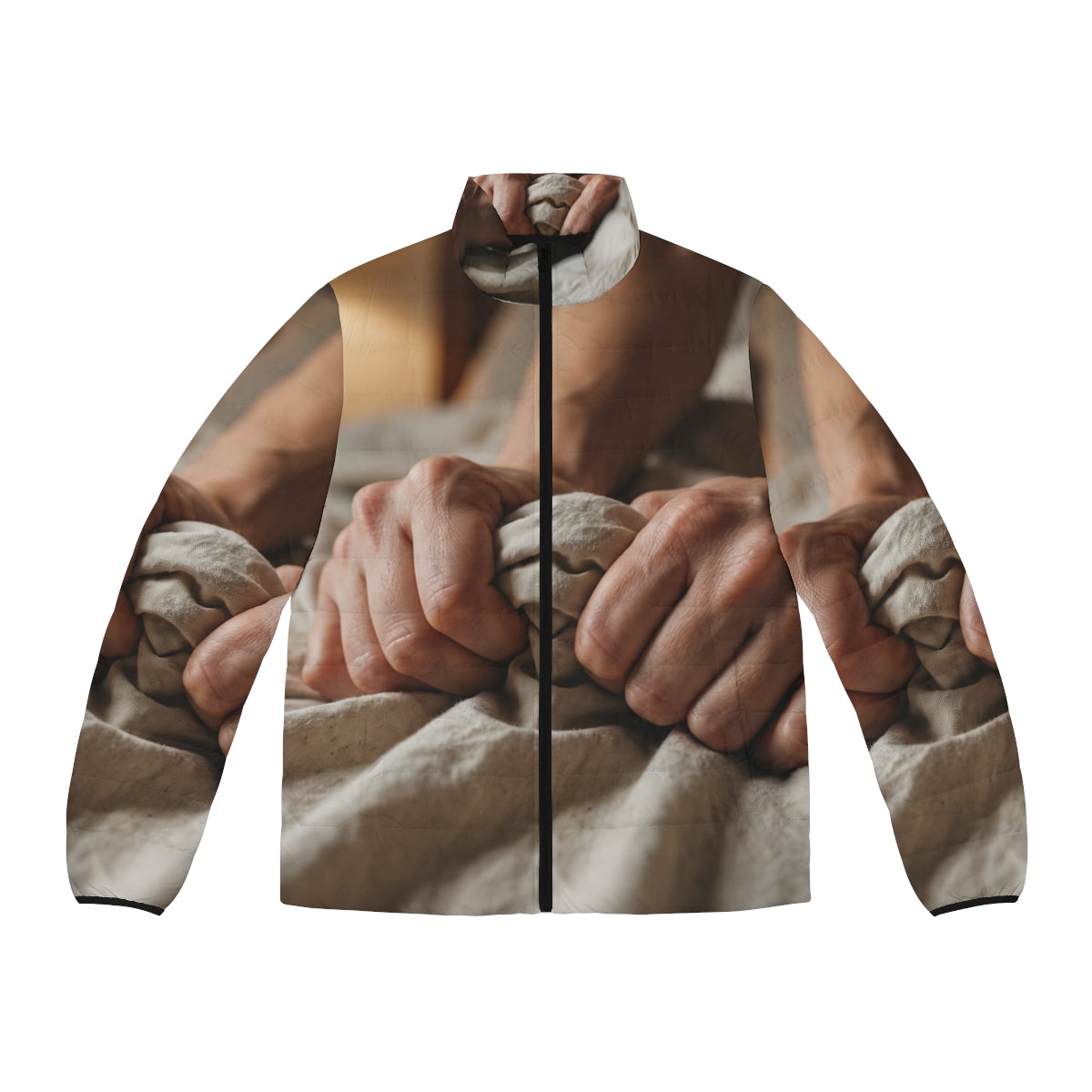 Men's Puffer Jacket - Tender Grasp | Echovira Gallery