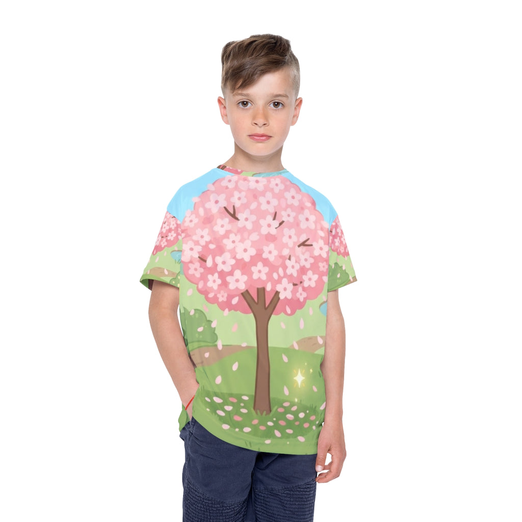 Kids Sports Jersey - Blossom Meadow | Echovira Gallery