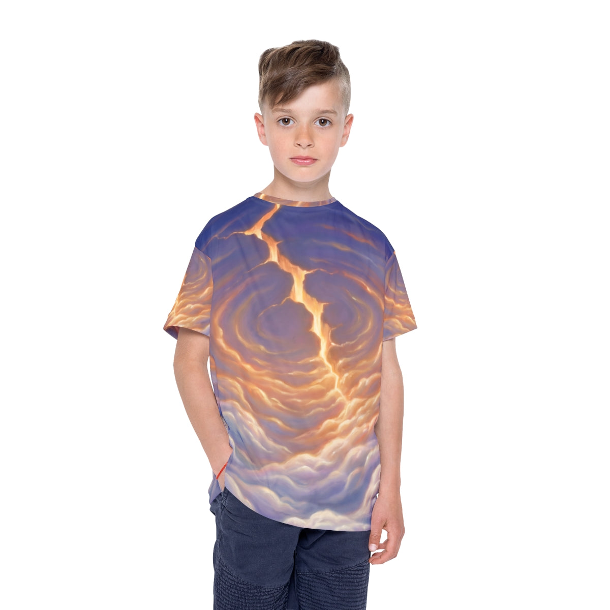 Kids Sports Jersey with Celestial Portal Art