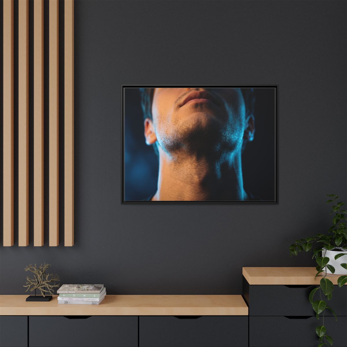 Framed Matte Canvas - Neon Pulse Core — Black / 1.25"