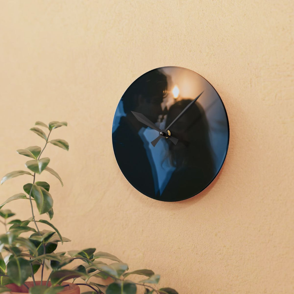 Midnight Candlelight Acrylic Wall Clock - Cozy Vibe |...