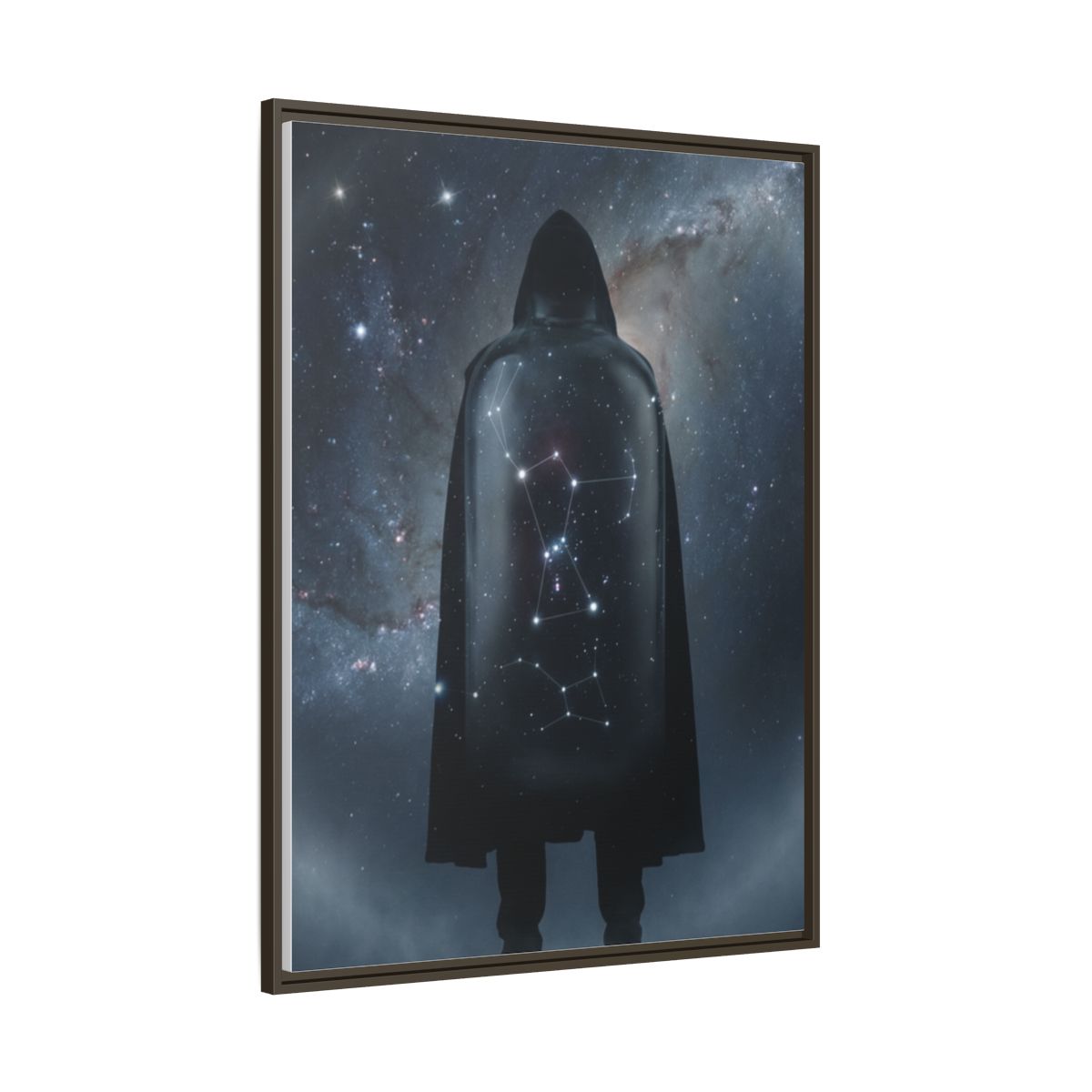 Framed Matte Canvas - Cosmic Sentinel — Espresso / 1.25" (8×10, 9×12, 11×14, 12×16, 10×20, 12×18, 16×20, 16×24, 18×24, 12×36, 20×24, 16×32, 20×30, 24×30, 24×32, 16×48, 24×36, 24×48, 30×40, 20×60, 32×48, 30×60 & 40×60)