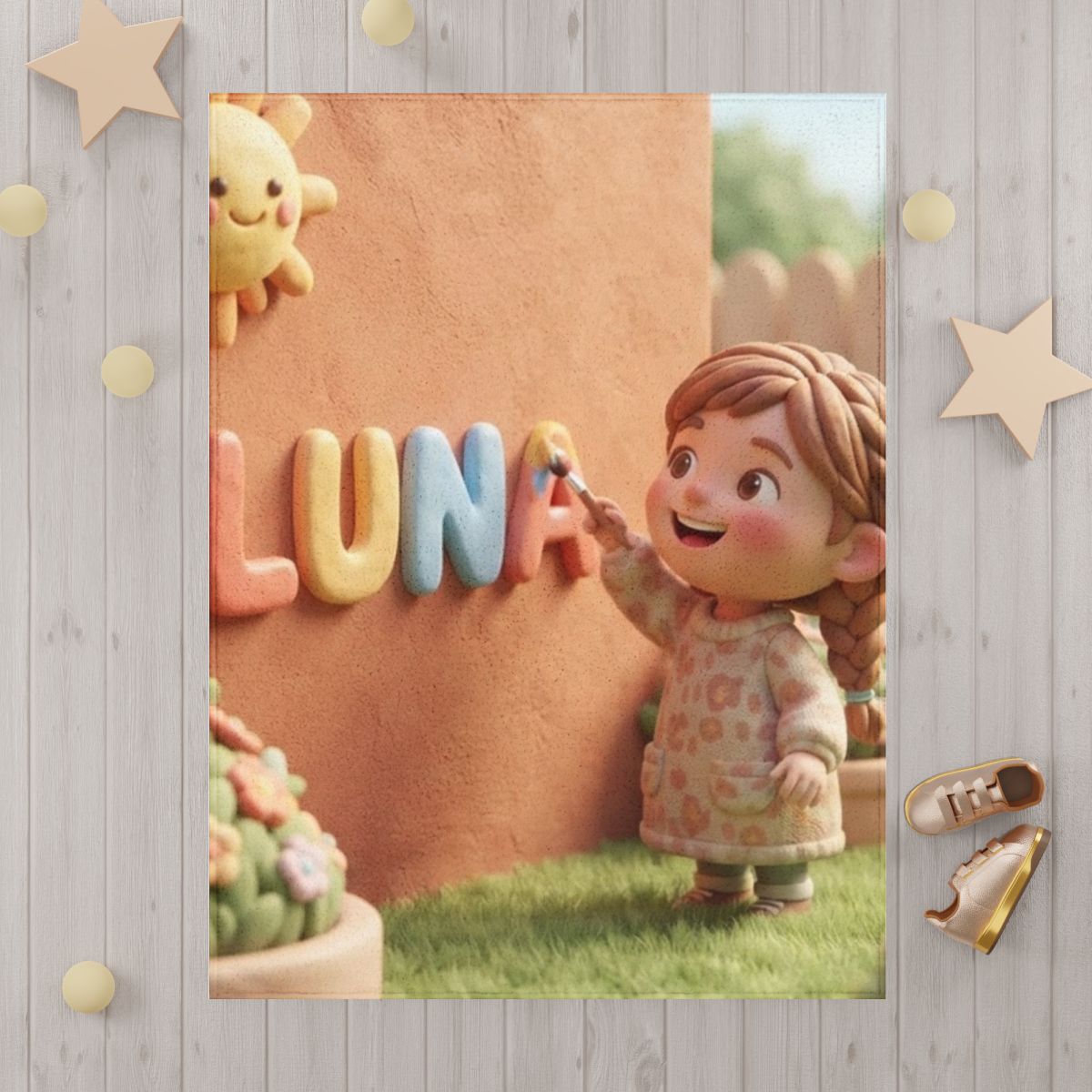 Toddler Blanket - Luna Sunshine Clay Snuggle | Echovira...