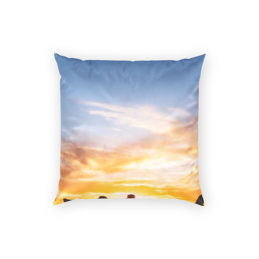 Poly Velvet Pillow - Sunset Mountain | Echovira Gallery