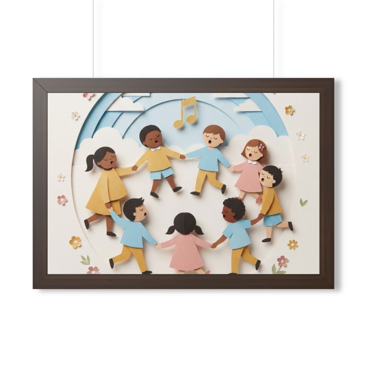 Framed Horizontal Poster - Harmony Circle — Walnut (14×11......