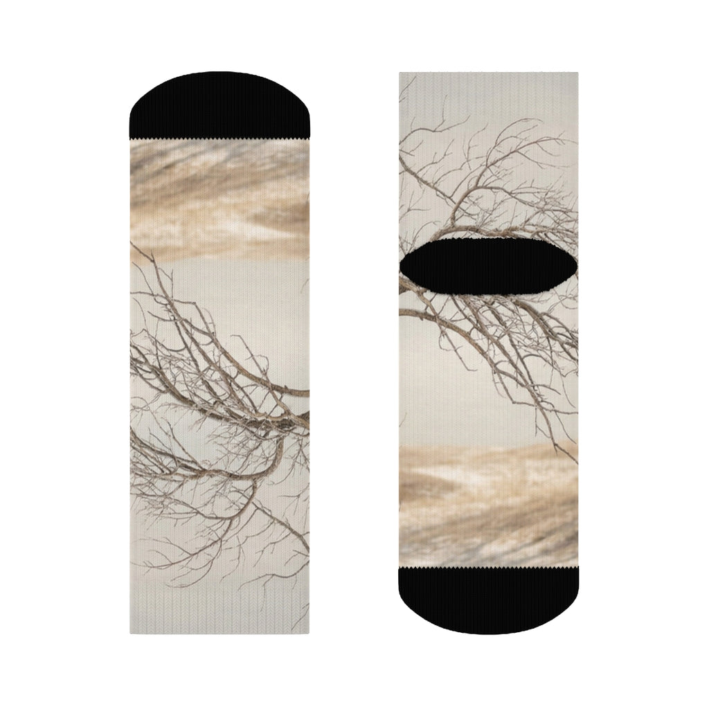 Crew Socks - Minimalist Winter Tree