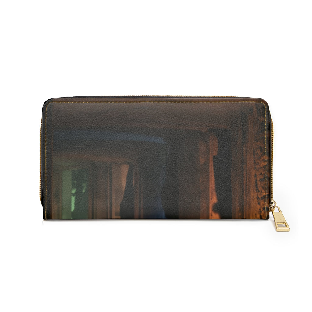 Zipper Wallet - Shadowed Alleyway Mystery Art Print |...