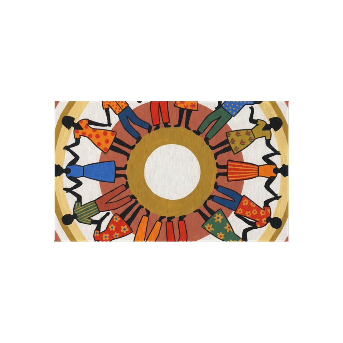 Outdoor Rug - Unity Mandala Folk Art | Echovira Gallery