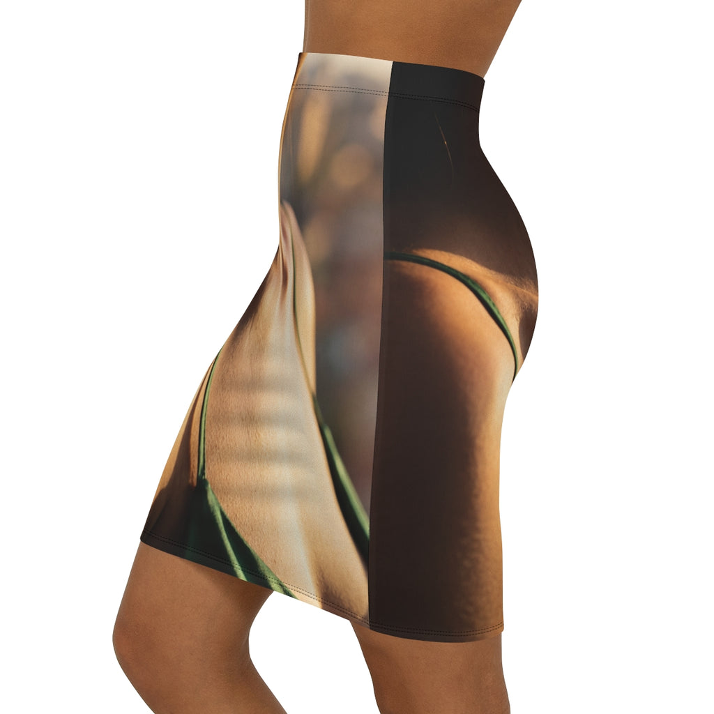 Women's Mid-Waist Pencil Skirt - Emerald Muse