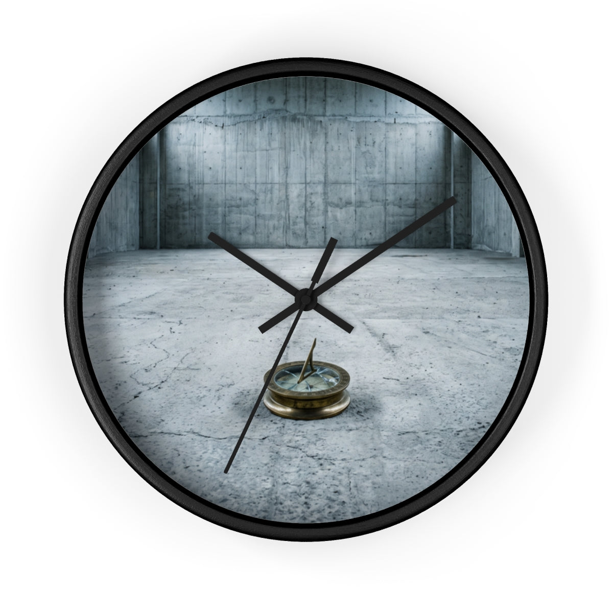 Wall Clock - Brutalist Concrete Sundial | Echovira Gallery