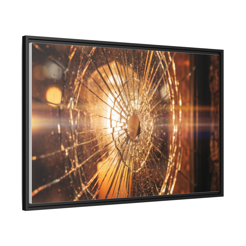 Framed Matte Canvas - Amber Glow — Black / 1.25"