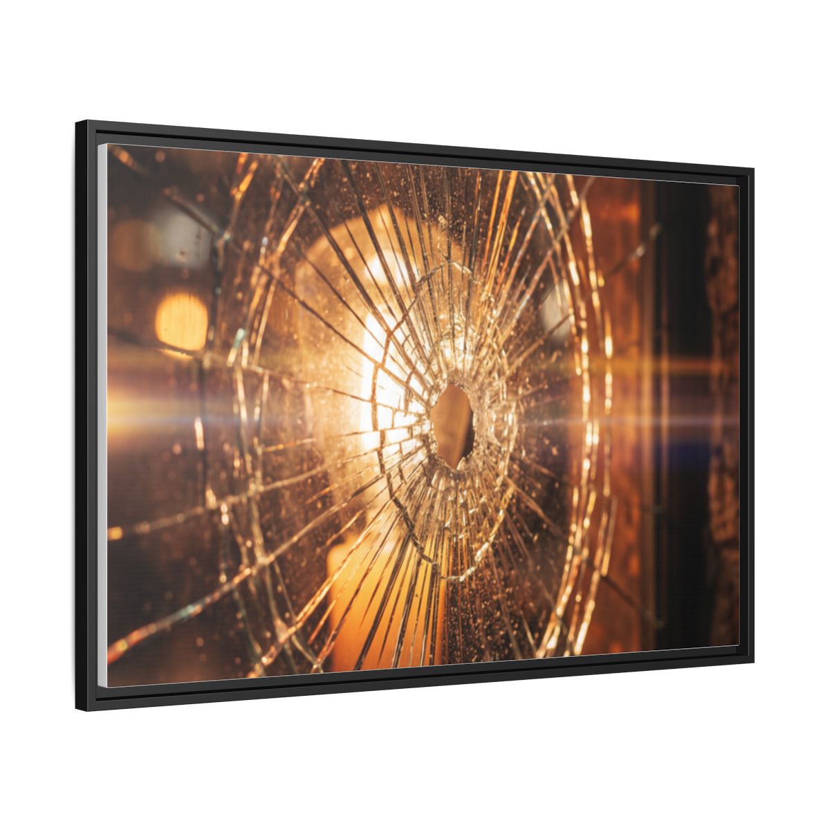 Framed Matte Canvas - Amber Glow — Black / 1.25"