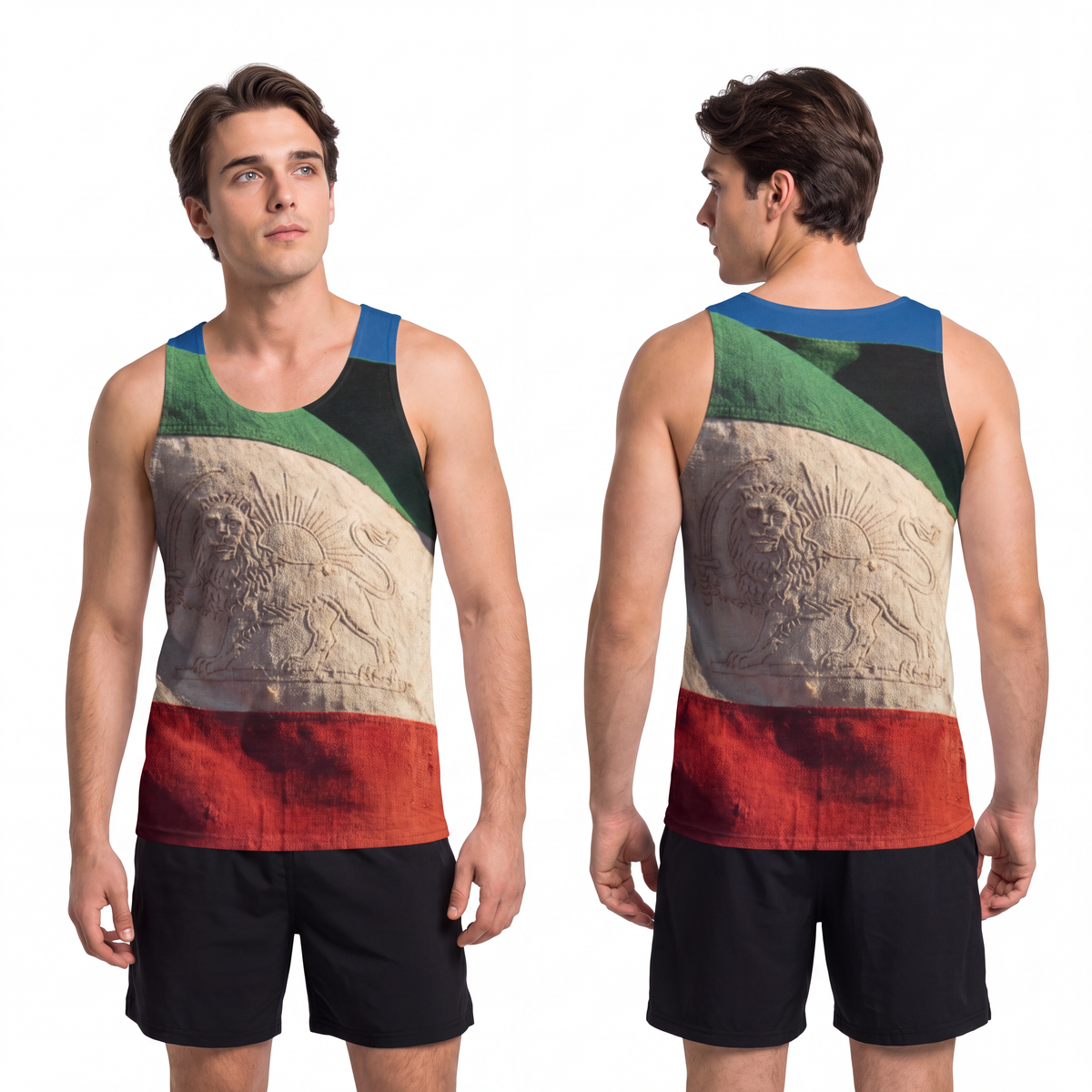 Men's Tank Top - Vintage Lion and Sun Tank | Echovira...
