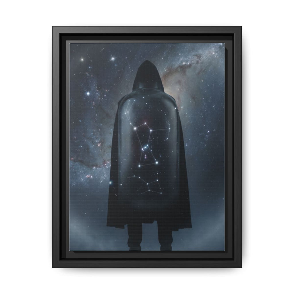 Framed Matte Canvas - Cosmic Sentinel — Black / 1.25" (8×10, 9×12, 11×14, 12×16, 10×20, 12×18, 16×20, 16×24, 18×24, 12×36, 20×24, 16×32, 20×30, 24×30, 24×32, 16×48, 24×36, 24×48, 30×40, 20×60, 32×48, 30×60 & 40×60)