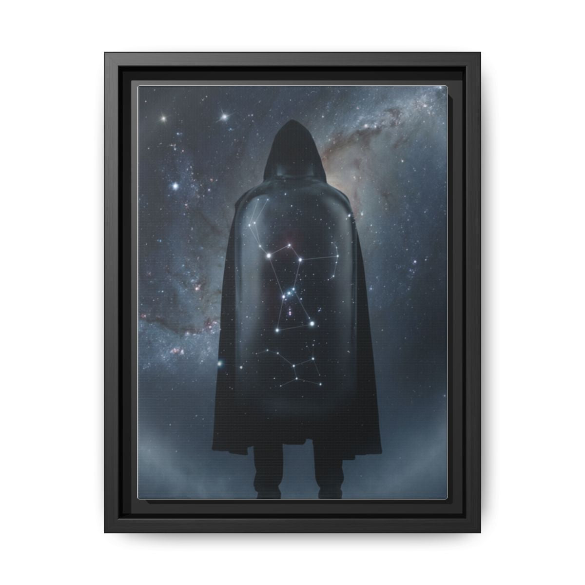 Framed Matte Canvas - Cosmic Sentinel — Black / 1.25" (8×10, 9×12, 11×14, 12×16, 10×20, 12×18, 16×20, 16×24, 18×24, 12×36, 20×24, 16×32, 20×30, 24×30, 24×32, 16×48, 24×36, 24×48, 30×40, 20×60, 32×48, 30×60 & 40×60)