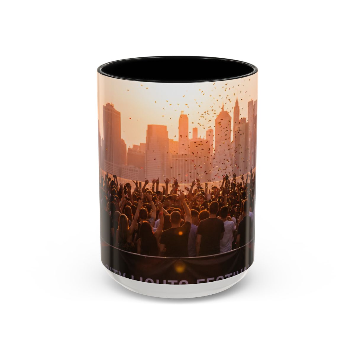 Accent Coffee Mug - City Lights Festival | Echovira Gallery