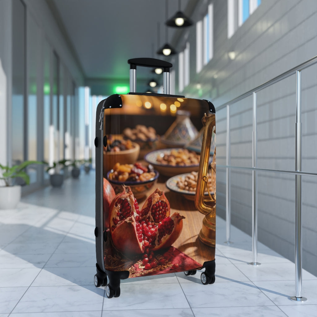 Suitcase - Golden Pomegranate Still Life | Echovira Gallery