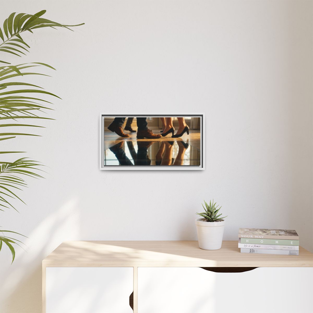 Matte Canvas, Framed - Golden Hour Reflections Cinematic Art...