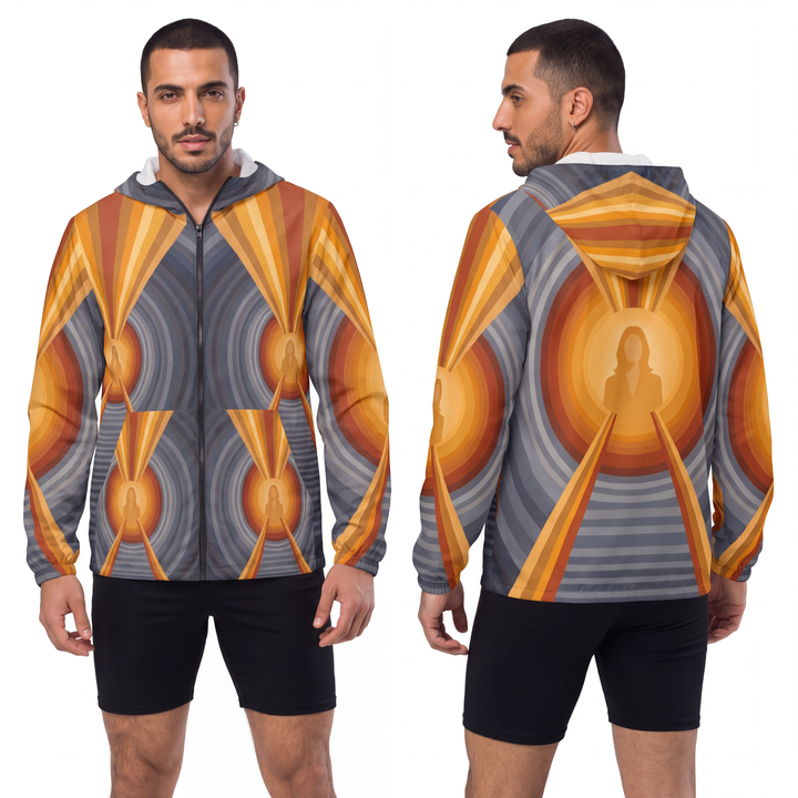 Men's Windbreaker Jacket - Radiant Horizon