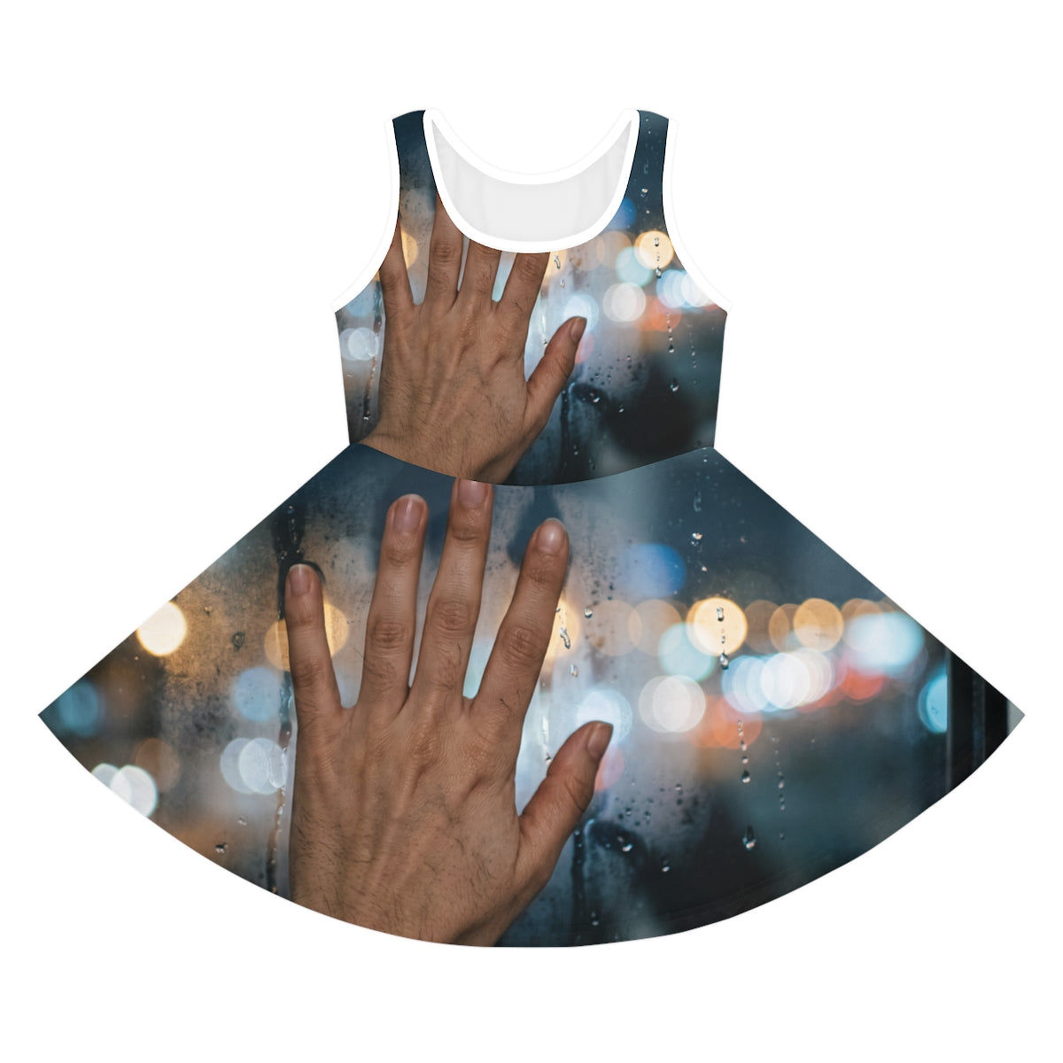 Girls' Sundress Rainy City Window Art
