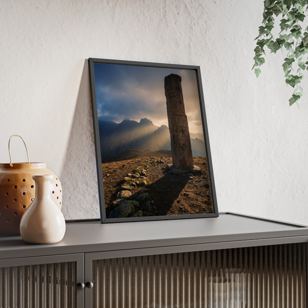 Wooden Frame Poster - Majestic Peak