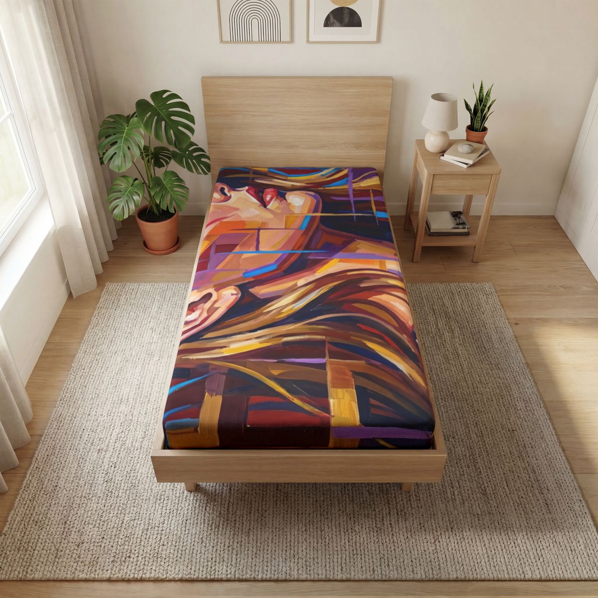 Fitted Sheet - Shattered Elegance | Echovira Gallery