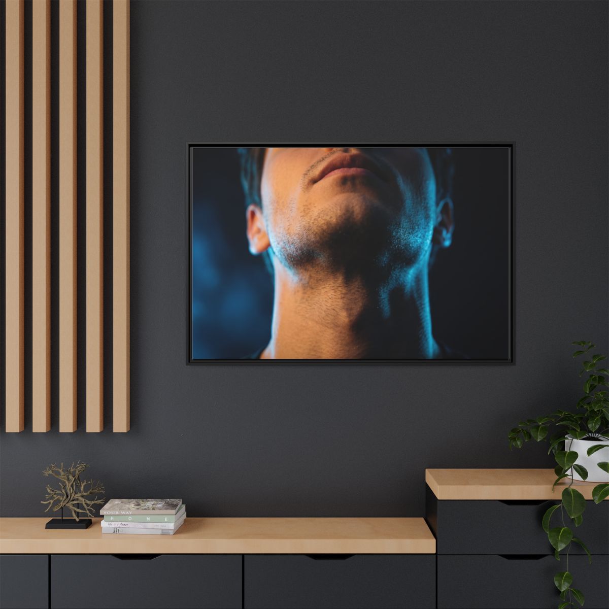 Framed Matte Canvas - Neon Pulse Core — Black / 1.25"