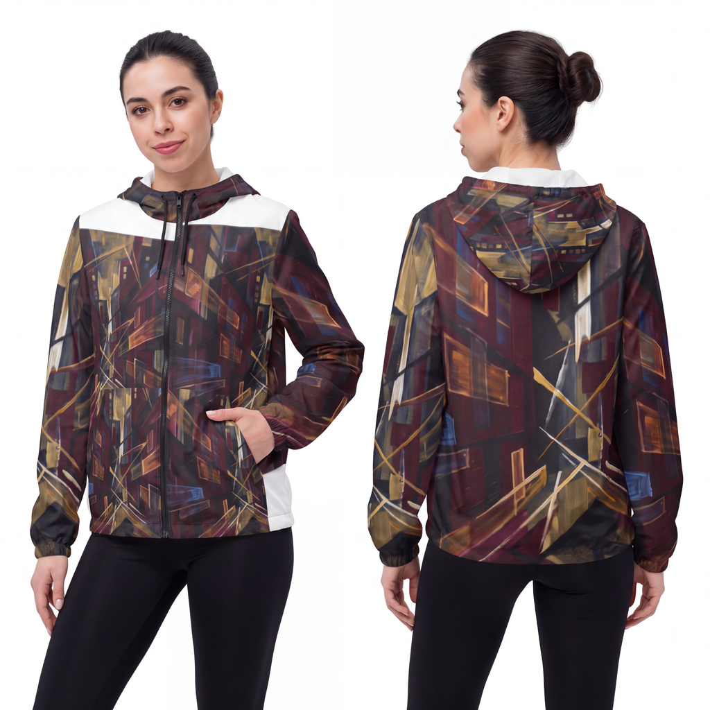 Unisex Windbreaker Jacket - Urban Storm | Echovira Gallery