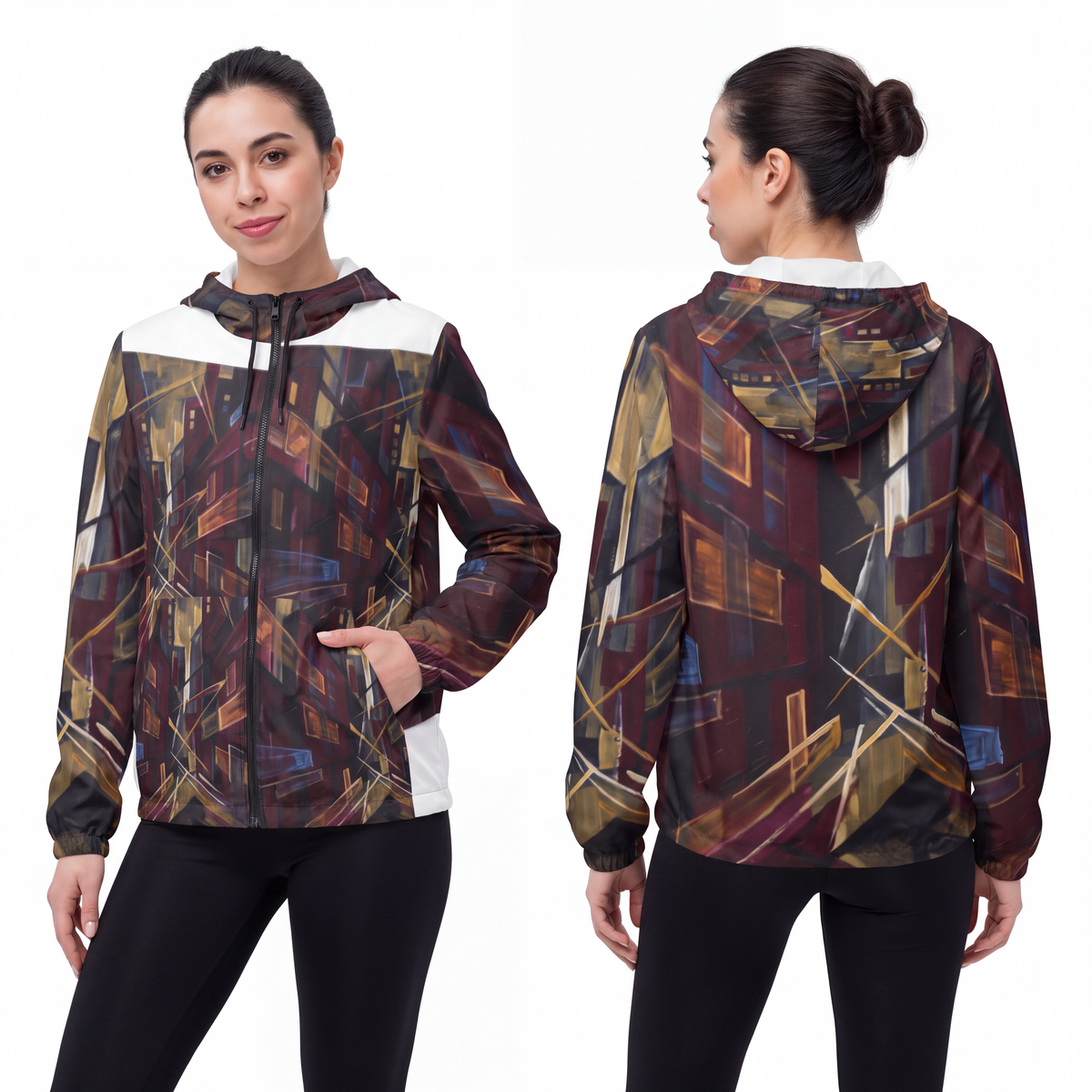 Unisex Windbreaker Jacket - Urban Storm | Echovira Gallery