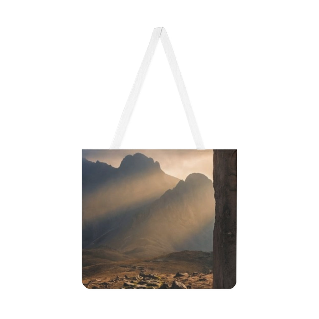 Shoulder Tote Bag - Mystic Monolith Ancient Persian Mountain...