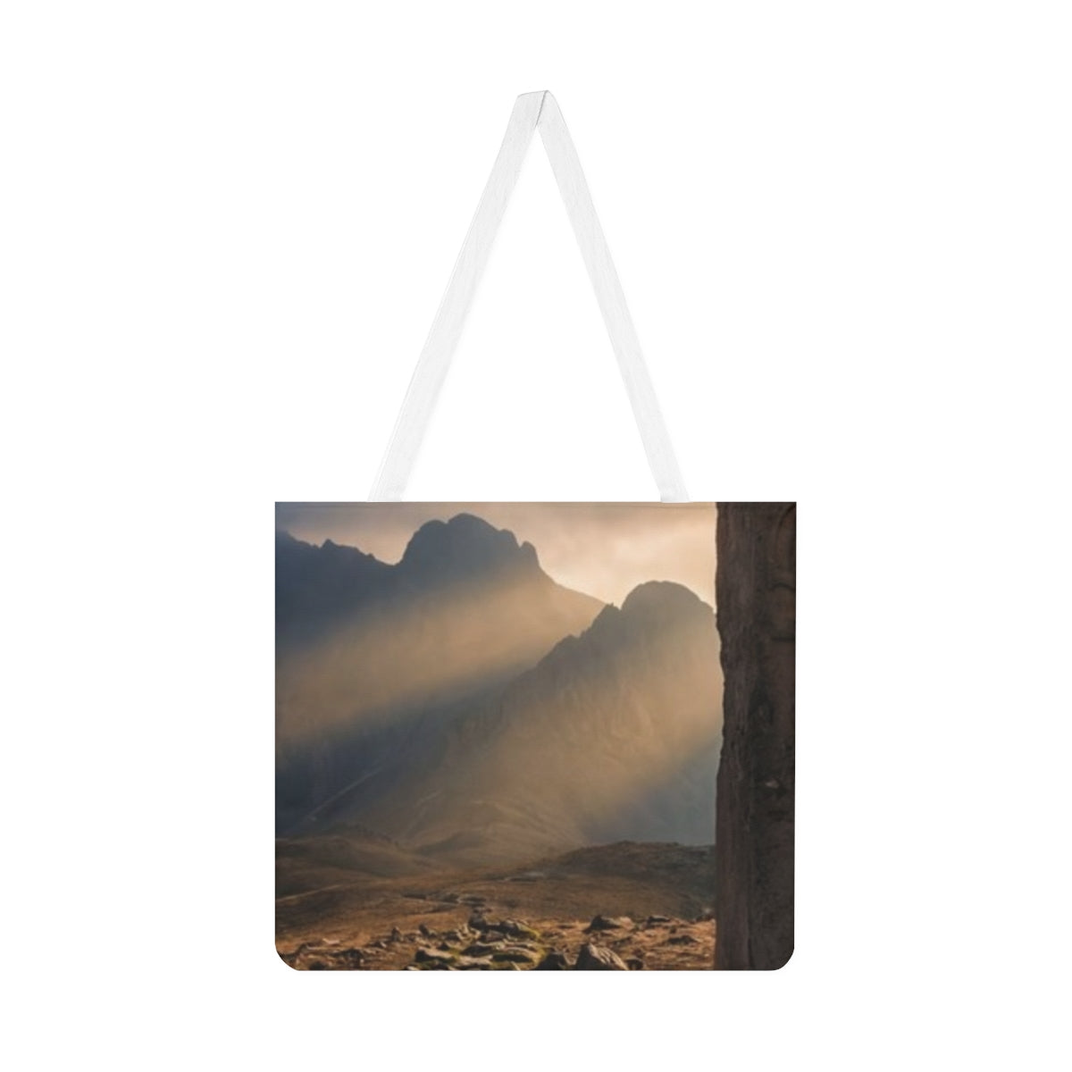 Shoulder Tote Bag - Mystic Monolith Ancient Persian Mountain...