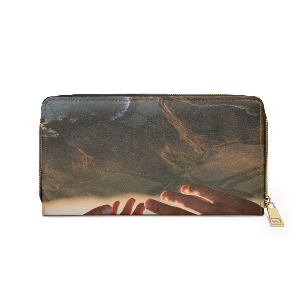 Zipper Wallet - The Infinite Touch | Ethereal Coastal Art |...