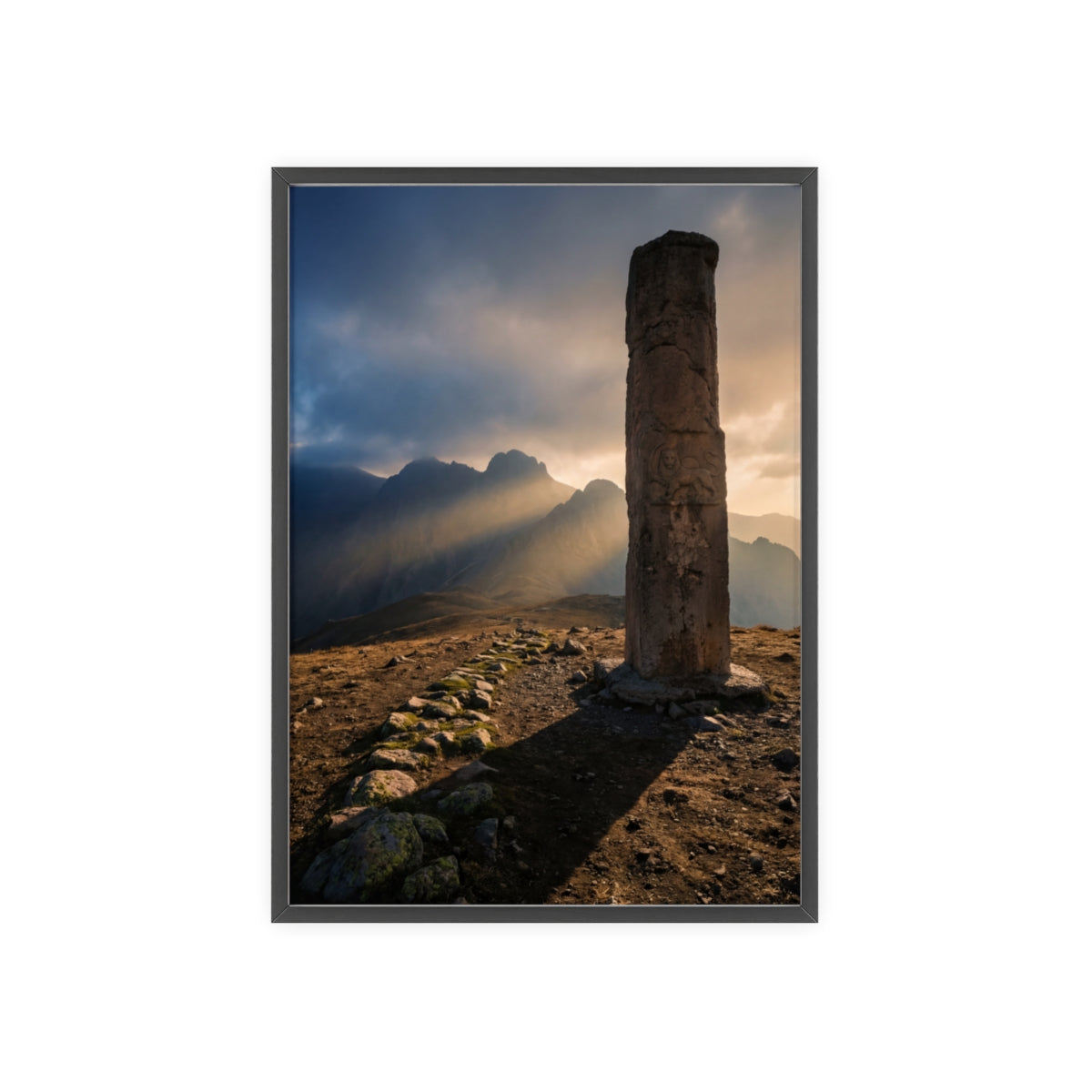 Wooden Frame Poster - Majestic Peak
