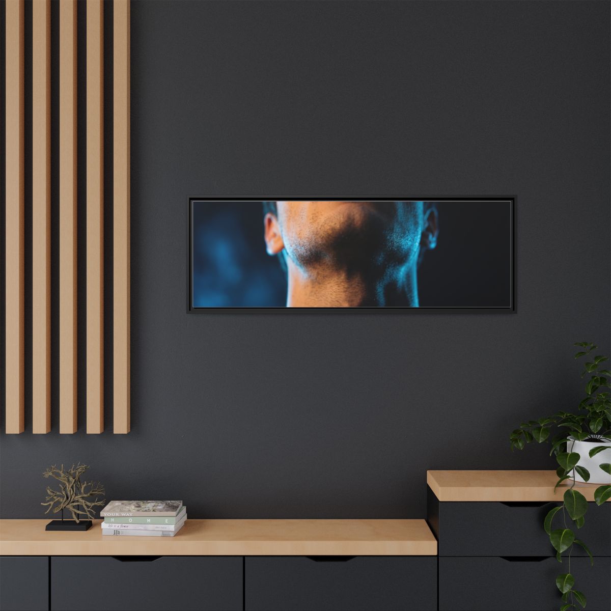 Framed Matte Canvas - Neon Pulse Core — Black / 1.25"