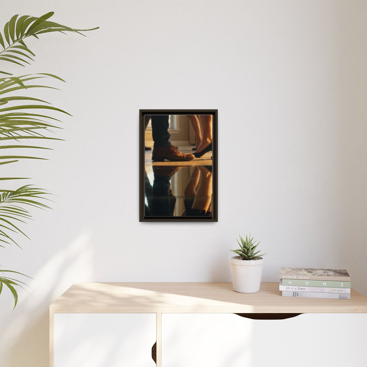 Matte Canvas, Framed - Golden Hour Reflections Cinematic Art...