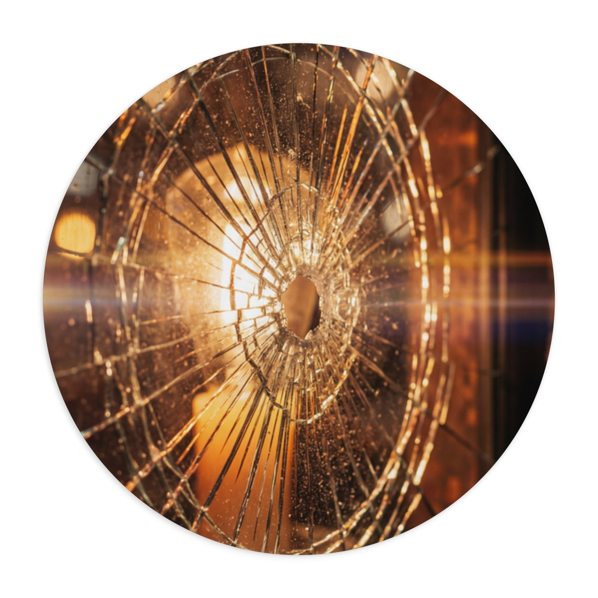 Mouse Pad - Fractured Light Moody Amber Art | Echovira...