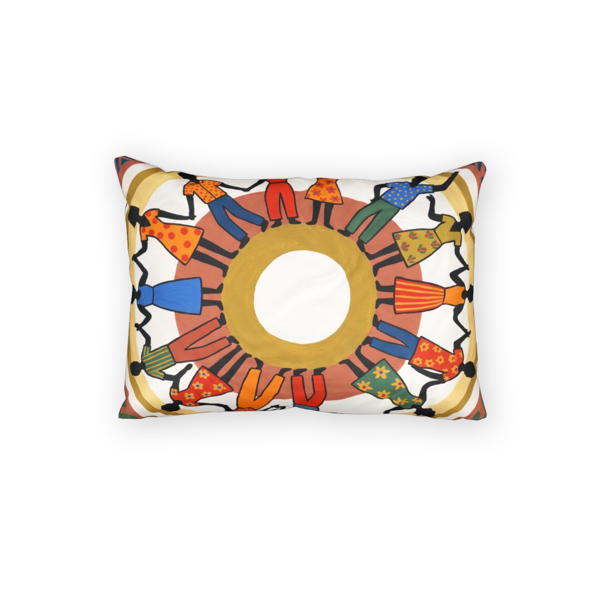Cotton Pillow Sham - Unity Mandala Folk Art | Echovira...