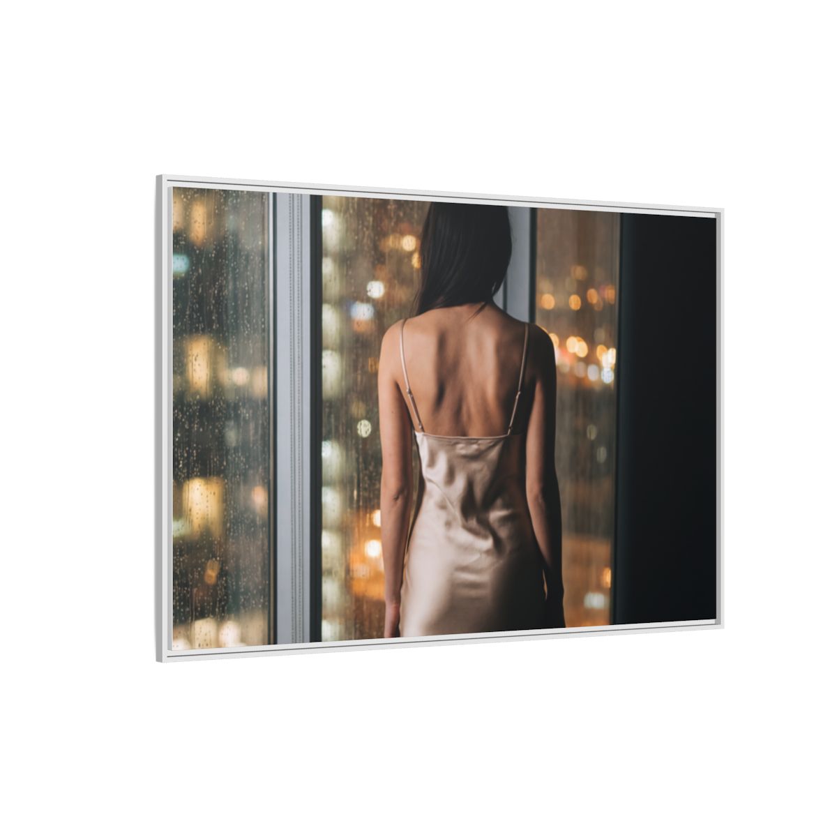 Framed Matte Canvas - Cinematic Nights — White / 1.25"